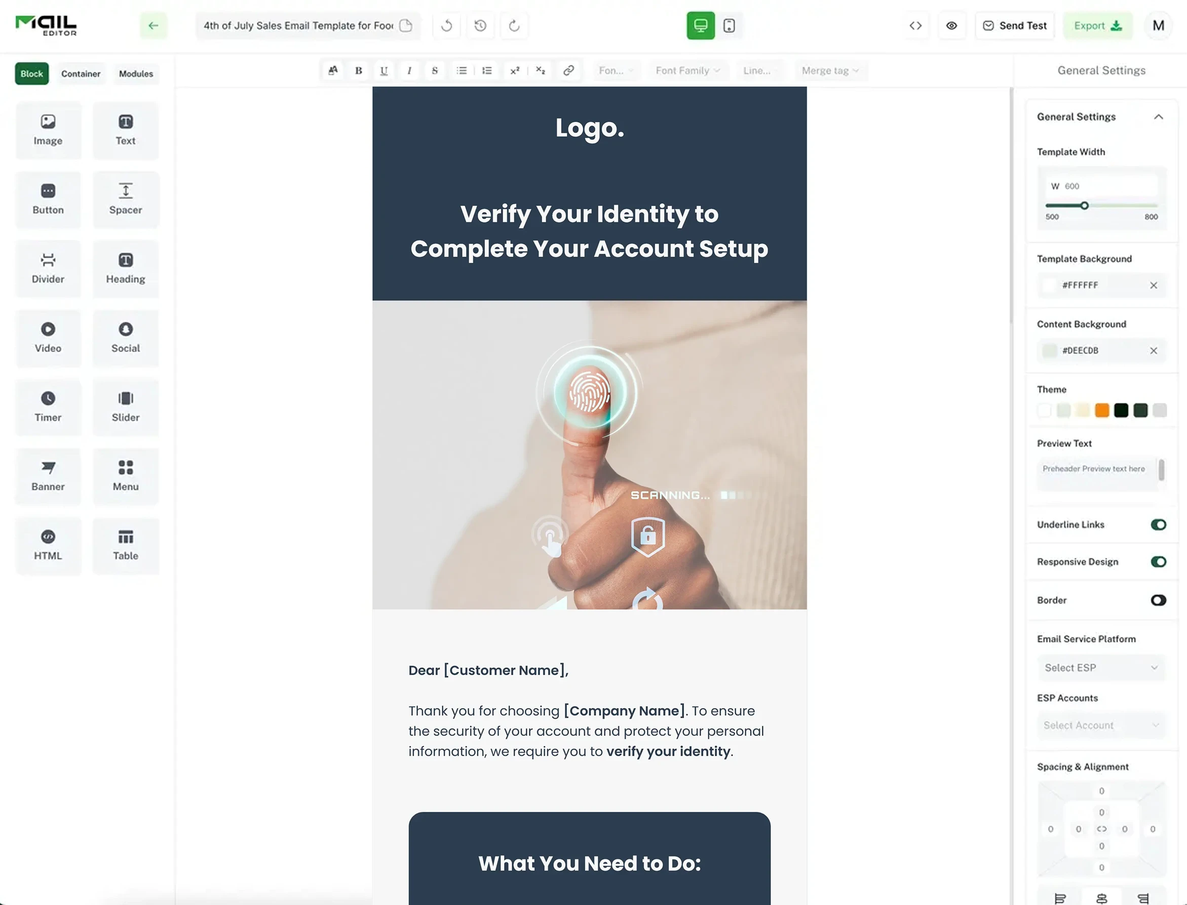 Edit Identity Verification Emails Faster