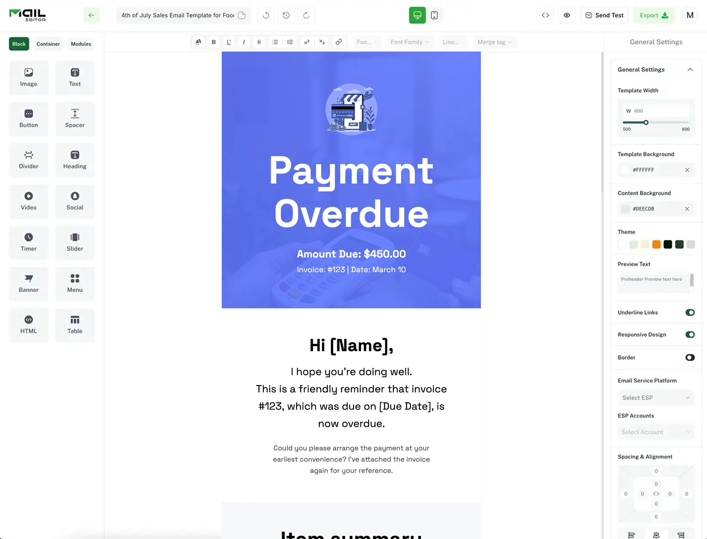 Edit Invoice Emails Faster