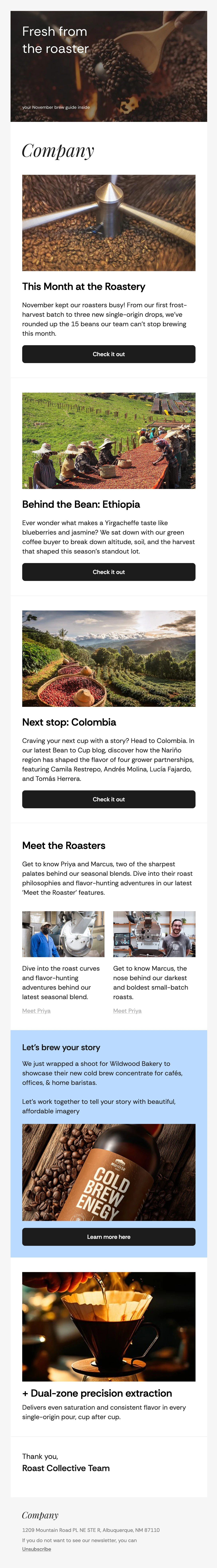 Coffee Shop Newsletter Template