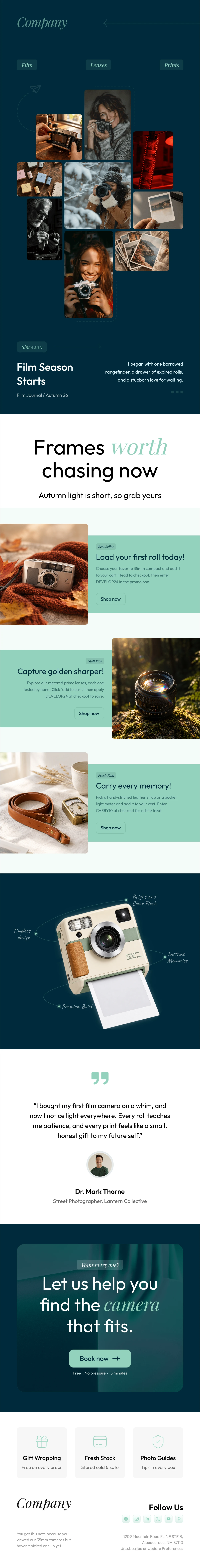 Photography Email Template