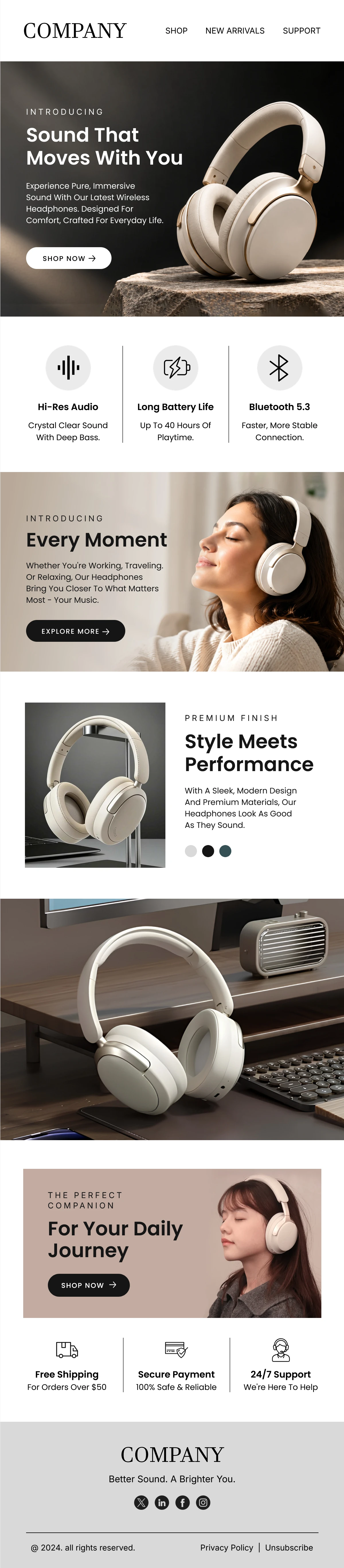 Headphones Email Template