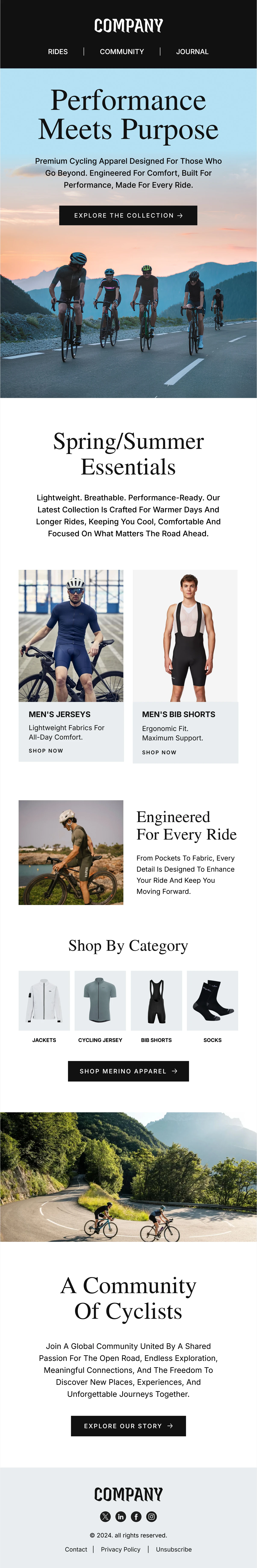 Cycling Email Template
