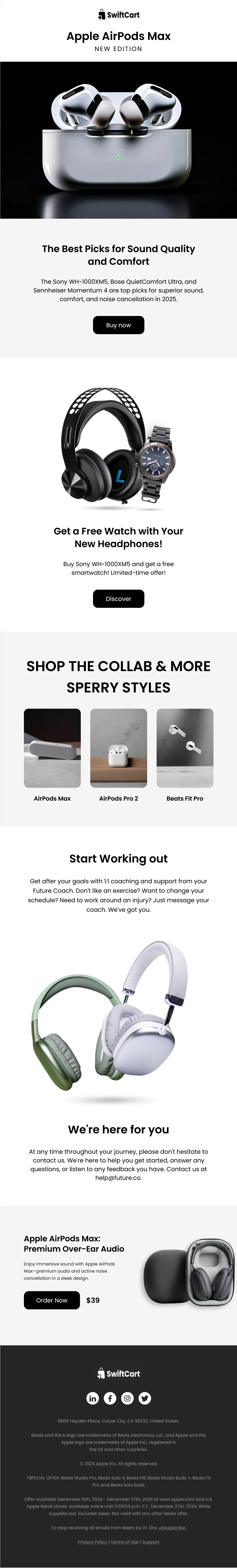 Headphones Newsletter Template