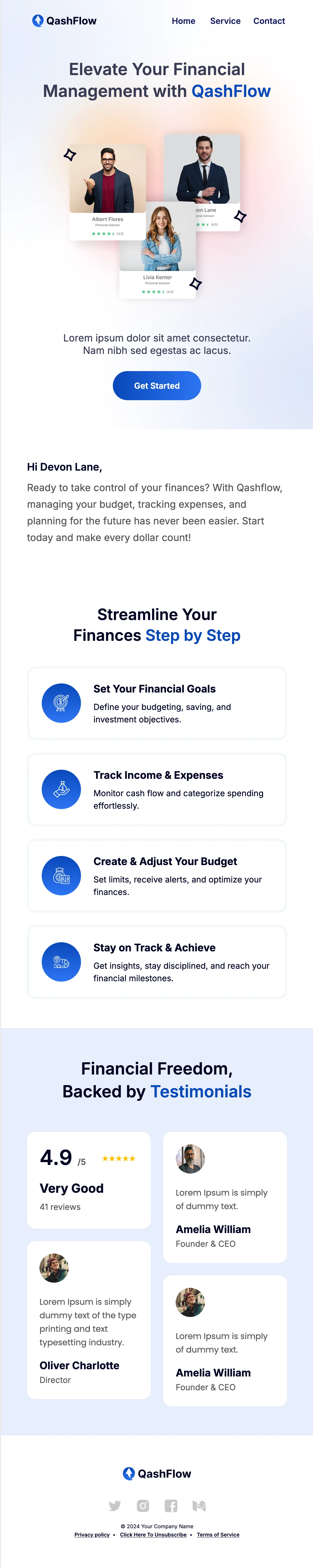 Financial Management Newsletter Template